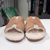 HERMES Schafwoll-Shearling-Suede-Sandalen 155879497 [P]
