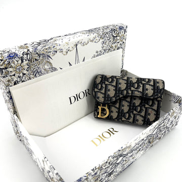 Dior Oblique Saddle Flap Card Holder 155885072