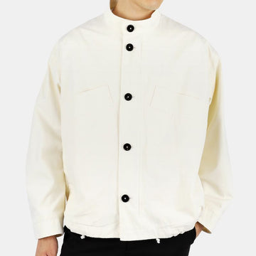 Jil Sander Men's Casual Drawstring Cotton Jacket (Light Beige) JSMU420323 MU241300 278 54766007