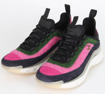 CHANEL ミックスファイバーのゴールドスニーカー マルチカラー 37(240) 155886011