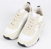 CHANEL Knit Suede Sneakers Cream 38(250) 155886094 [P]