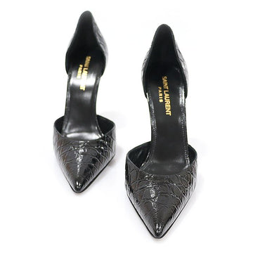 Saint Laurent Black Embossed Croc KAYLA 110 Women's Pumps 36.5 / 711210 155886977
