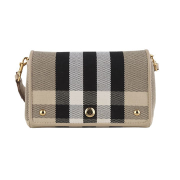 BURBERRY クラシック チェック ヘブリー キャンバス クロスバッグ 37127-3 155888437