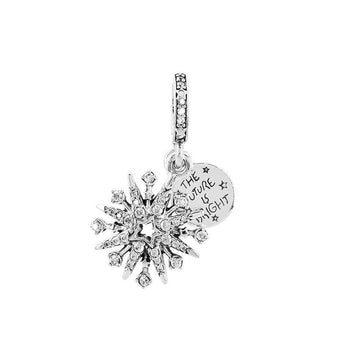 Pandora Charm 793512C01 Sparkling Firework Double Pendant and Dangle Silver Women's Charm 140549209