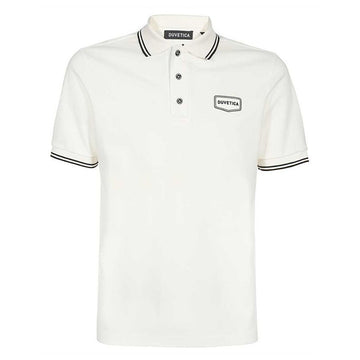 DUVETICA CARATON Logo Futter Kragen T-Shirt Weiß VUTS01233K0001 50503468