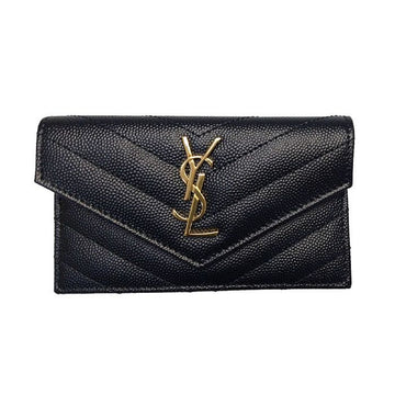 SAINT LAURENT マトラッセ フラップ カードケース 612808 BOW01 1000 155889318