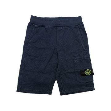 Stone Island Kids Pigment Badge Shorts Navy 801662160 V0120 155889329