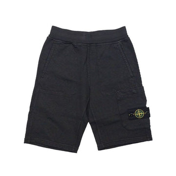 STONE ISLAND キッズ ピグメント ワッペン ショートパンツ ブラック 801662160 V0129 155889331