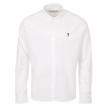 AMI Oxford Classic Fit Shirt mit Herz-Logo 155886057