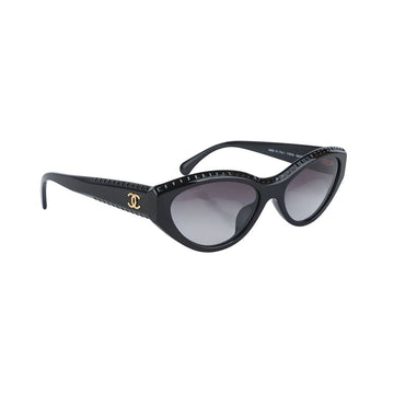 CHANEL A71670 ゴールド CC アセテート ストラス グラデーション キャットアイ サングラス 37129 155890559