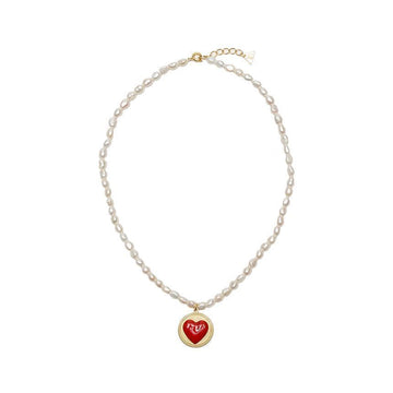 Wilhelmina Garcia Heart Pearl Necklace HRT024-RED 152739569