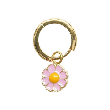 Wilhelmina Garcia Gold Pink Daisy Drop Earrings 152739544