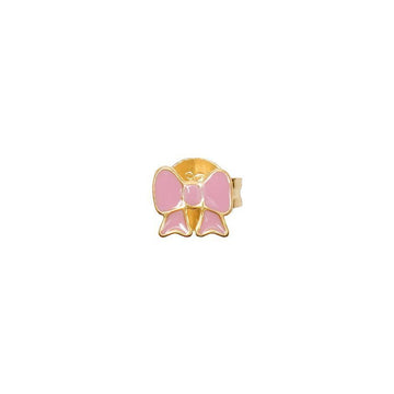 Wilhelmina Garcia Mini Pink Ribbon Stud Earrings SS2024 152739584