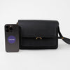 MARNI Damen Saffiano Leder Schwarz Schultertasche 154772881 [P]