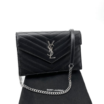 SAINT LAURENT モノグラムエンベロープWOCチェーンクロスバッグ393953 155898324