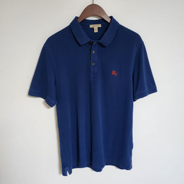 BURBERRY Navy Check T-Shirt mit Stickerei 4061233 155898358