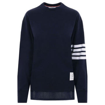 THOM BROWNE 24FW アシンメトリークロス カーディガン オーバーサイズ ロングスリーブTシャツ ネイビー 06221 415 123042315