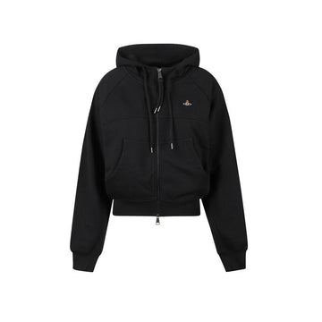 Vivienne Westwood 25FW ORB Logo Cropped Raglan Hoodie Black 1I010012 J006O N401 150834894
