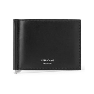 Salvatore Ferragamo Silver Embossed Logo Money Clip Black 66-1327 0770092 151630946