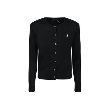 Polo Ralph Lauren Embroidered Pony Logo Crewneck Cardigan Black 211971871 005 153588333