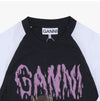 Ganni Pony Logo Raglan Long Sleeve T-Shirt 155592452 [P]