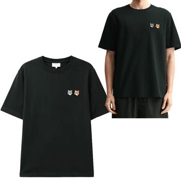 MAISON KITSUNE ダブルフォックスヘッドコンフォートフィット半袖Tシャツ 155921268
