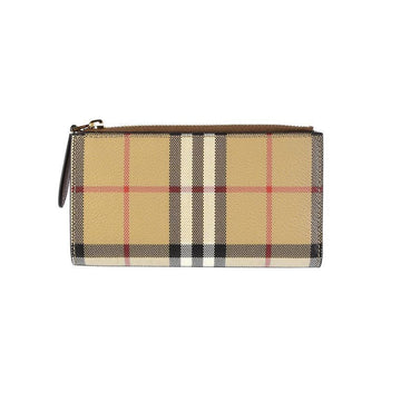 BURBERRY チェック柄バイフォールドジッパー長財布 129182707