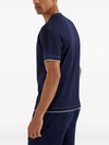 BRUNELLO CUCINELLI ロゴ刺繍ダブルレイヤースティッチTシャツ M0B137451G 155921981 [P]