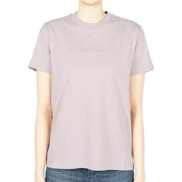 MONCLER モンクレール 女性 エンボス ロゴ 半袖 (ピンク) 8C00008 89AUO 529 127540405