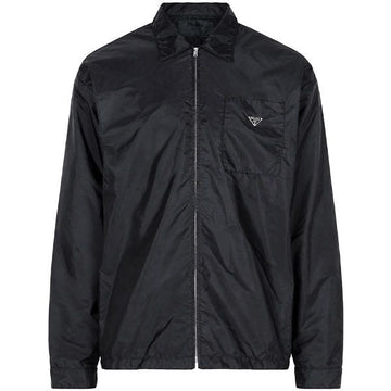 PRADA 26SS ブラック リナイロン ジップ シャツ ジャケット SC847 1WQ9 F0002 155923738 [P]