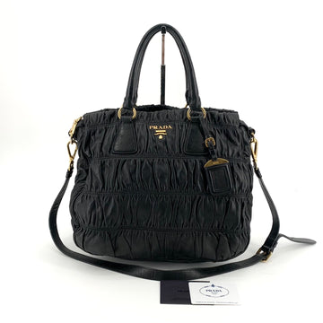 PRADA Leder Gaufre Tote- und Schultertasche B1336M 155923798