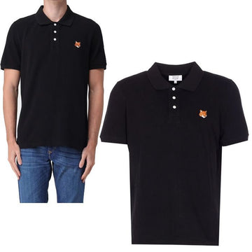Maison Kitsune Fox Head Patch Men's Polo Shirt 155923891
