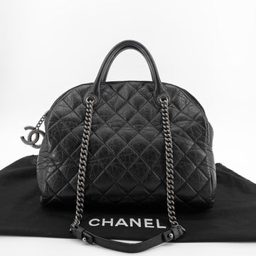 CHANEL Caviar Mademoiselle Bowling Bag Tote Shoulder Bag 155923905