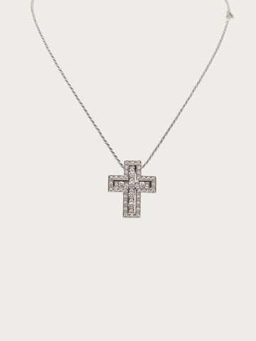 DAMIANI ホワイトゴールドベルエポックネックレスミディアム 155924103