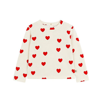 Mini Rodini Heart Velour T-Shirt 155924158