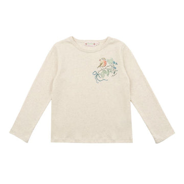 BONPOINT キッズ バードプリント ロングスリーブ Tシャツ 160A 155924165