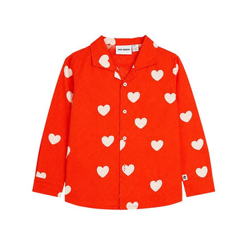 MINI RODINI Woven Long Sleeve Shirt mit Herz für Unisex 42 SS26 155924175