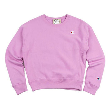 Champion Reverse Weave C Small Logo Women's Crewneck Paper Orchid 118695526 [P]