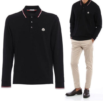 MONCLER ロゴパッチ付き長袖Tシャツ ブラック 091 8348000 84556 999 155924669