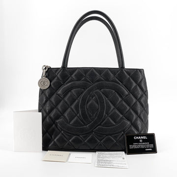 CHANEL キャビアメダリオンコインバッグトートバッグ 155925781