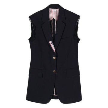 Thom Browne Super Oversized Sleeveless Classic Sports Coat 148202403