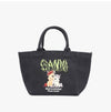 GANNI ポニー ロゴ スモール イージー ショッパーバッグ トートバッグ 155592462 [P]