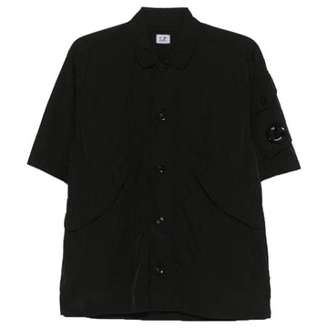 CP COMPANY CP 25SS レンズ ワッペン クロム ショートスリーブ シャツ ジャケット ブラック 18CMOS035A 005904G 999 137996355