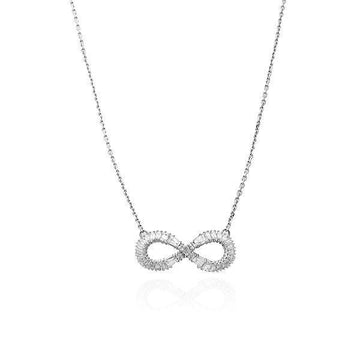 Swarovski Hyperbola Infinity Rhodium Necklace 77325994