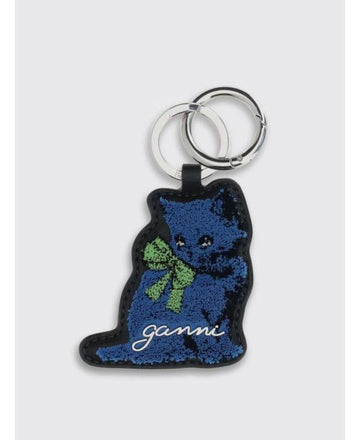 Ganni Blue Kitty Keychain A7058 610 151057018