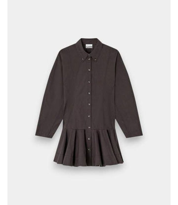 GANNI ブラックシャツワンピースドレス W1001 099 151057029