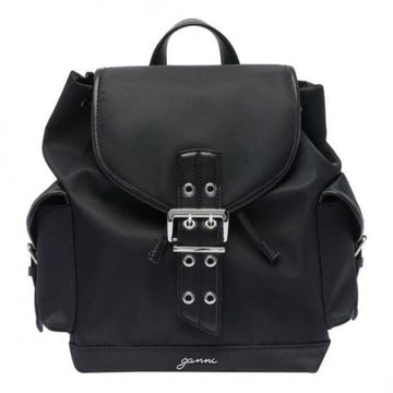 GANNI Schwarzer kleiner BUCKY Nylon Rucksack A6528 099 151057991