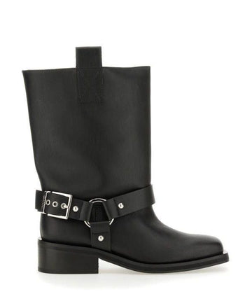 GANNI Schwarze Mid Shaft Biker Stiefel S2275 099 151058576