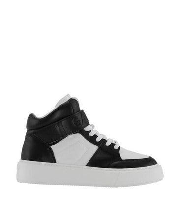 GANNI Sportliche Mix-Hochschnitt-Sneaker in Schwarz und Weiß S2067 025 151058663