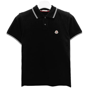 Moncler Cotton Pique Polo T-Shirt Black 155940586
